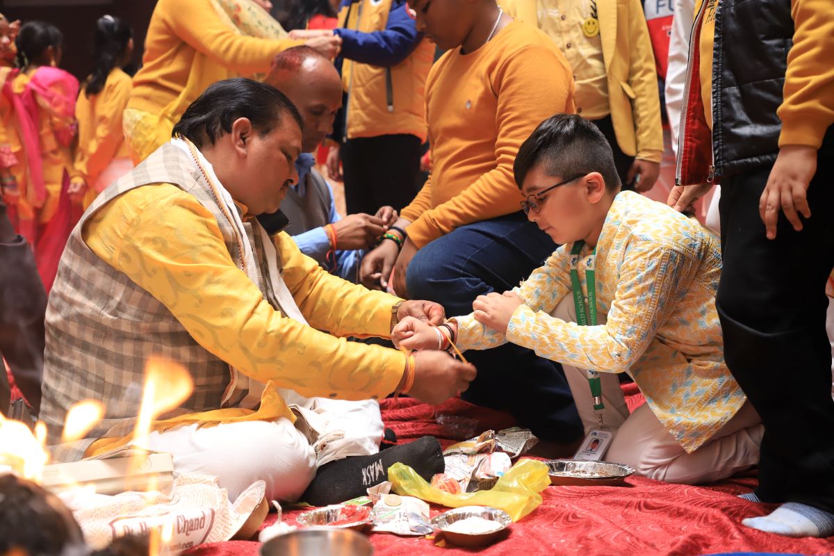 Basant Panchami celebration at Sarada World School