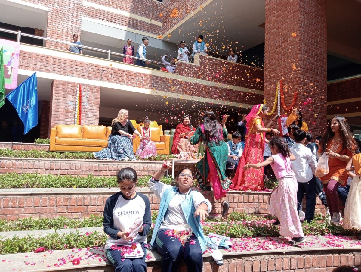 Celebration of Flower Holi at Sharda World School