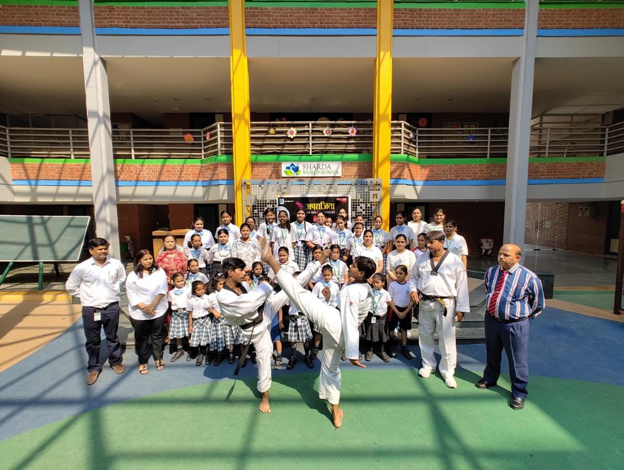 -sharda-world-school-hosts-self-defense-workshop-for-female-staff-and-students